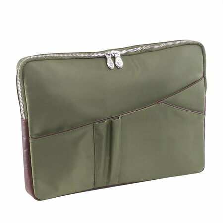 SERVERUSA 15 in. Auburn Nylon Laptop Sleeve, Green SE3039691